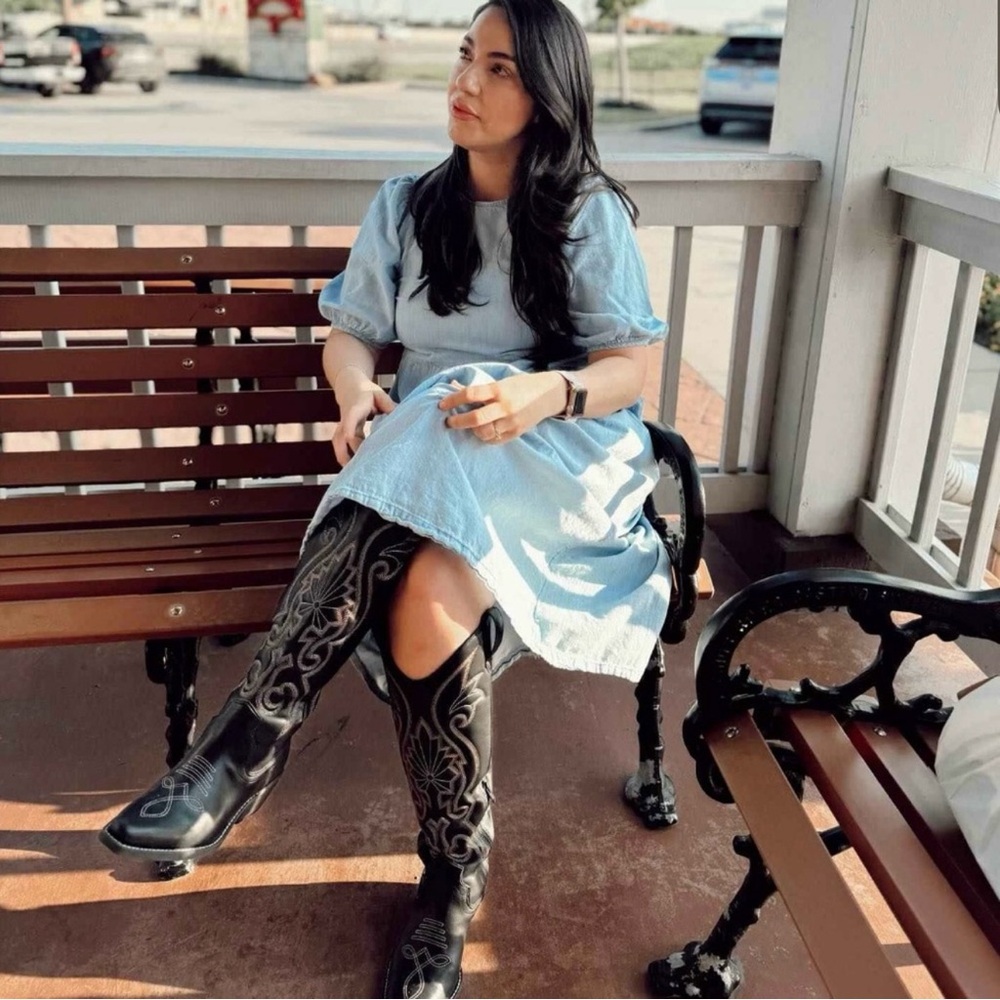 🤠LAST PAIR! EMBROIDERED WESTERN BOOTS - Picture 13 of 16